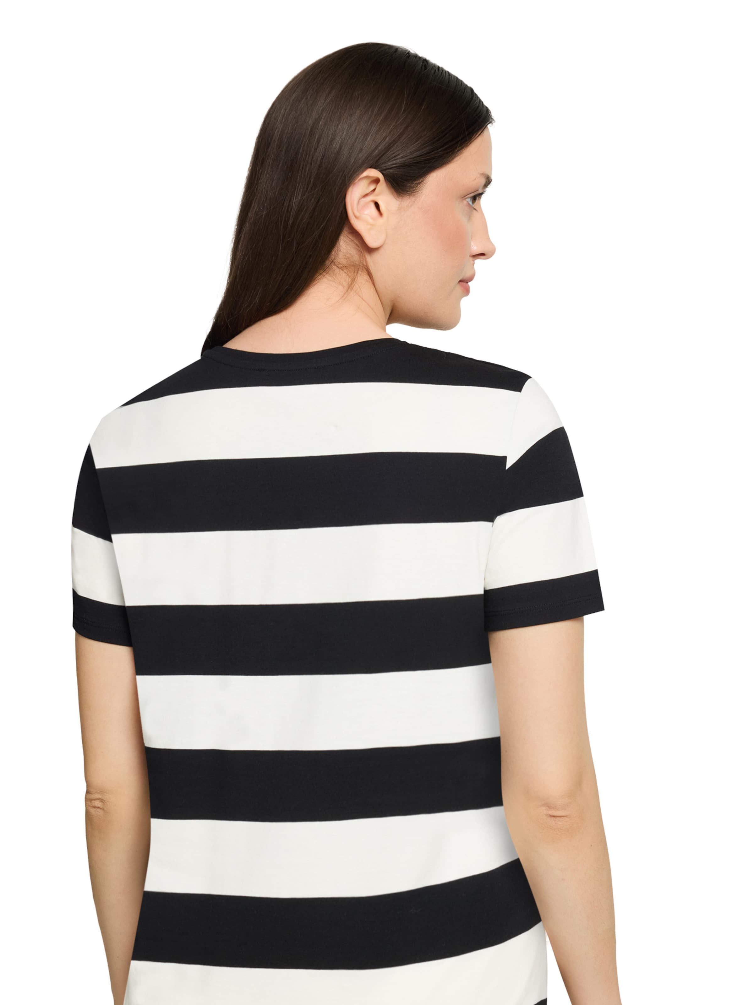Betty Barclay Ringelshirt mit Tunnelzug in Schwarz