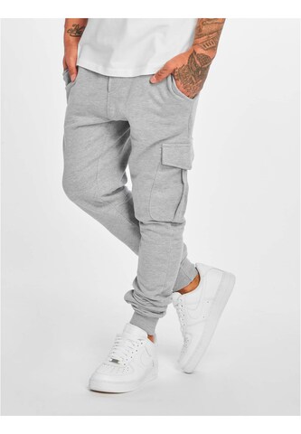 DEF Tapered Cargo Pants 'Gringo' in Grey: front