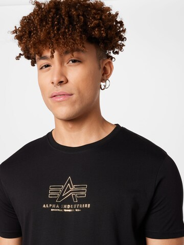 ALPHA INDUSTRIES T-Shirt in Schwarz