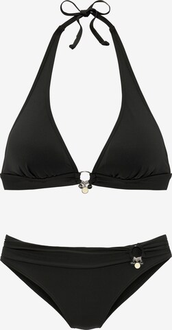 Regular Bikini s.Oliver en noir : devant