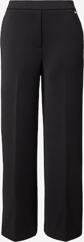 Calvin Klein Wide leg Παντελόνι με τσάκιση σε μαύρο: μπροστά