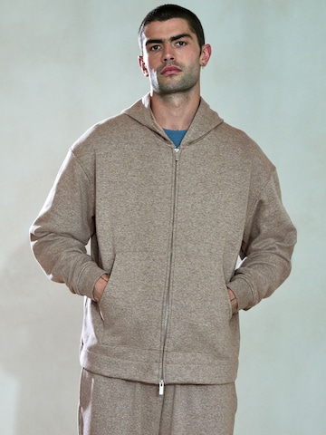 Next Zip-Up Hoodie in Brown