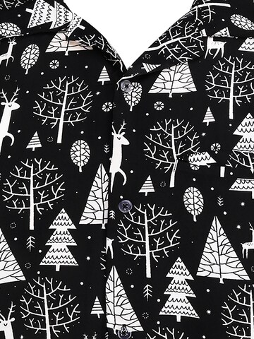 King Kameha Regular fit Button Up Shirt 'Christmas Reindeer' in 