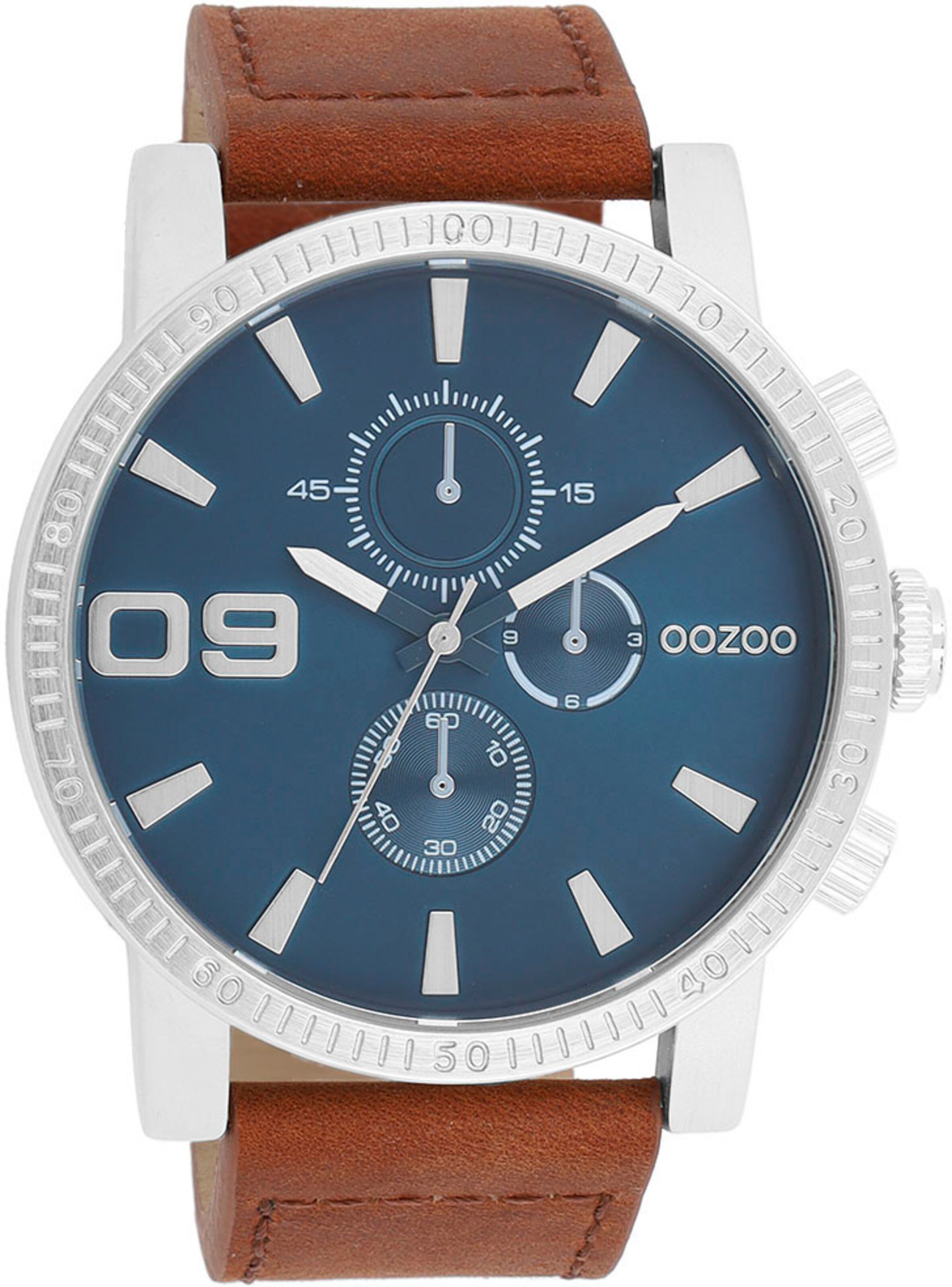 OOZOO Analog Watch in Silver: front