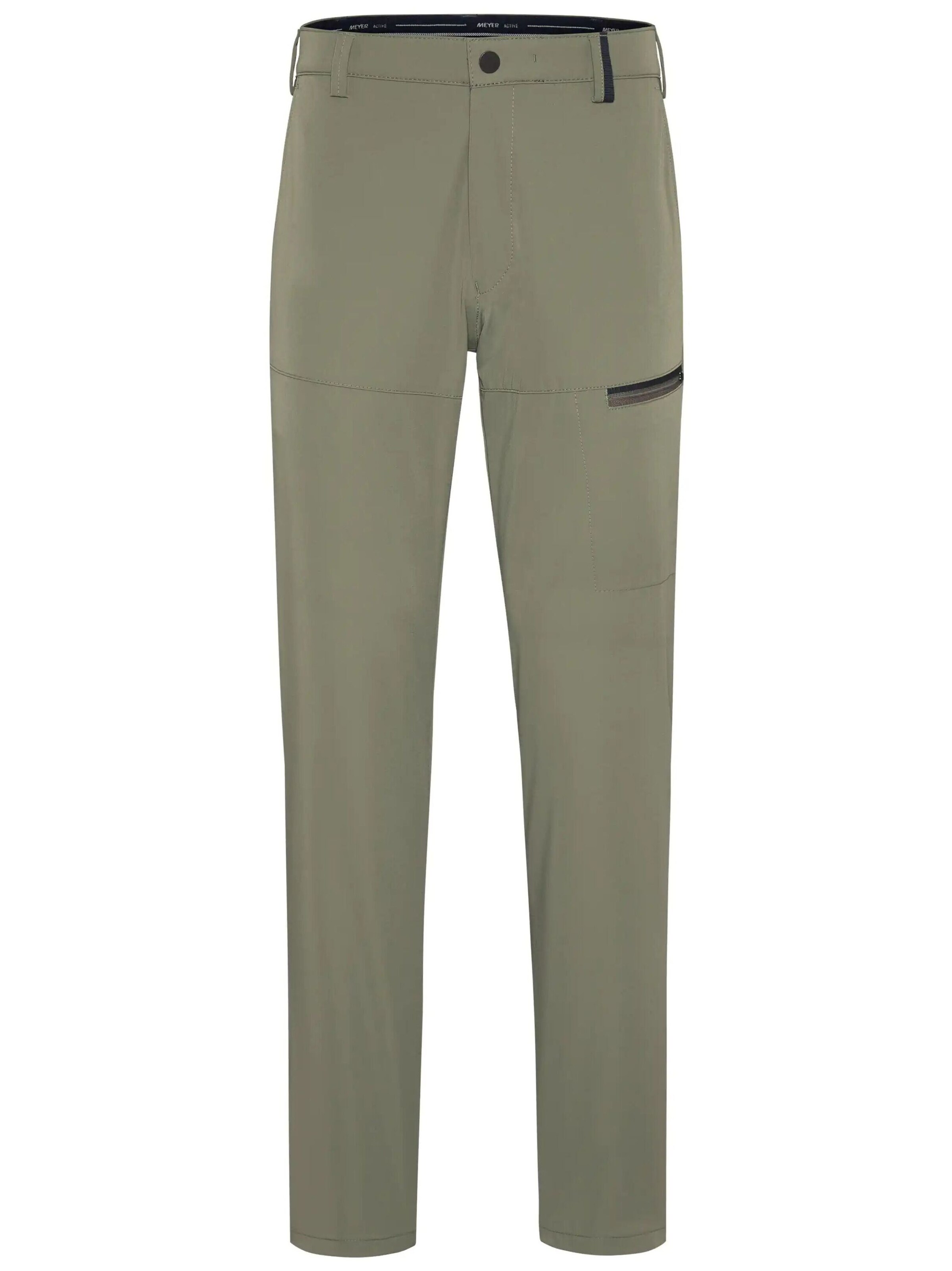 MEYER Chino in Groen: voorkant