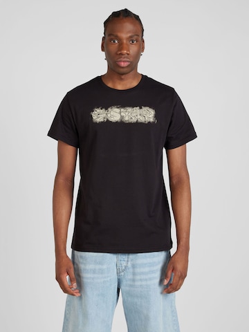 G-Star RAW T-shirt 'Distressed' i svart: framsida