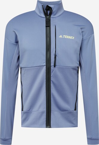 Veste en polaire fonctionnelle 'Terrex' adidas Terrex en bleu : devant