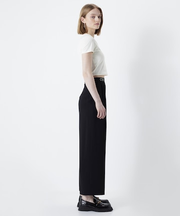 Ipekyol Wide leg Pleat-Front Pants in Black