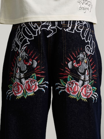 Ed Hardy Loosefit Džíny – modrá
