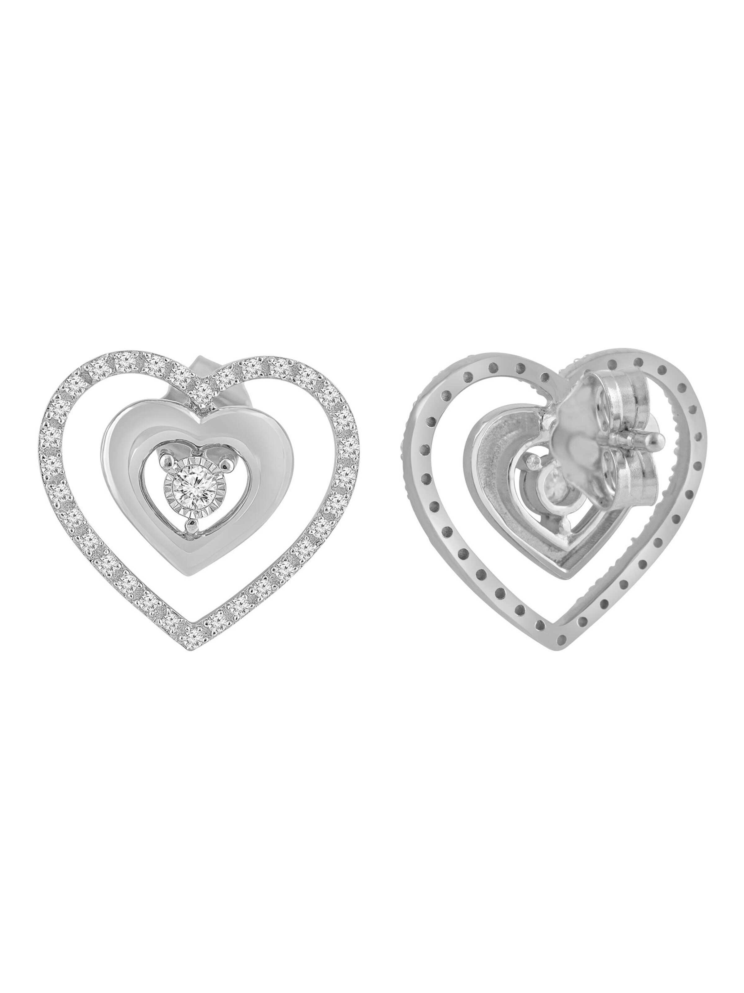 Diamant Exquis - Pendientes en plata