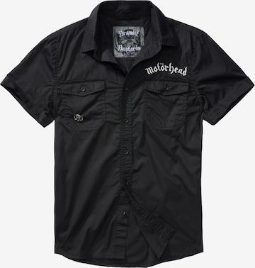 Brandit Regular fit Button Up Shirt 'Motörhead' in Black: front