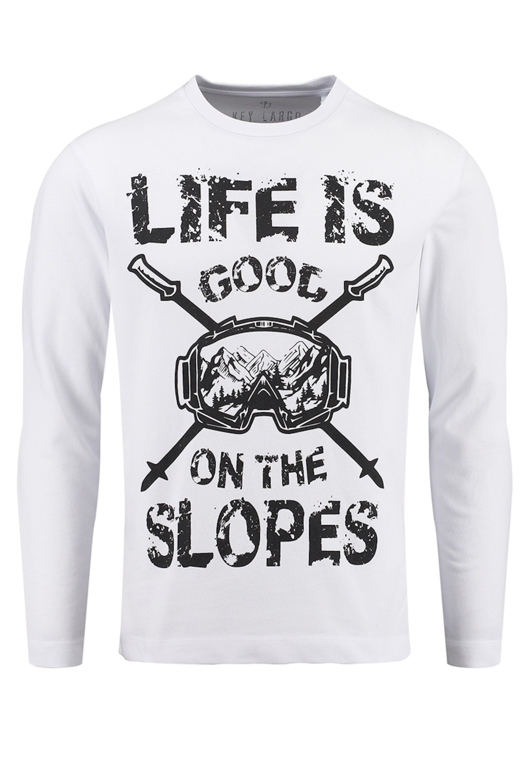 T-Shirt 'Slopes' Key Largo en blanc : devant