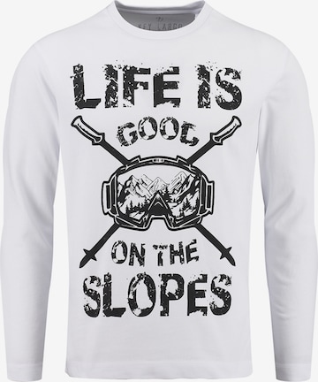 T-Shirt 'Slopes' Key Largo en blanc : devant
