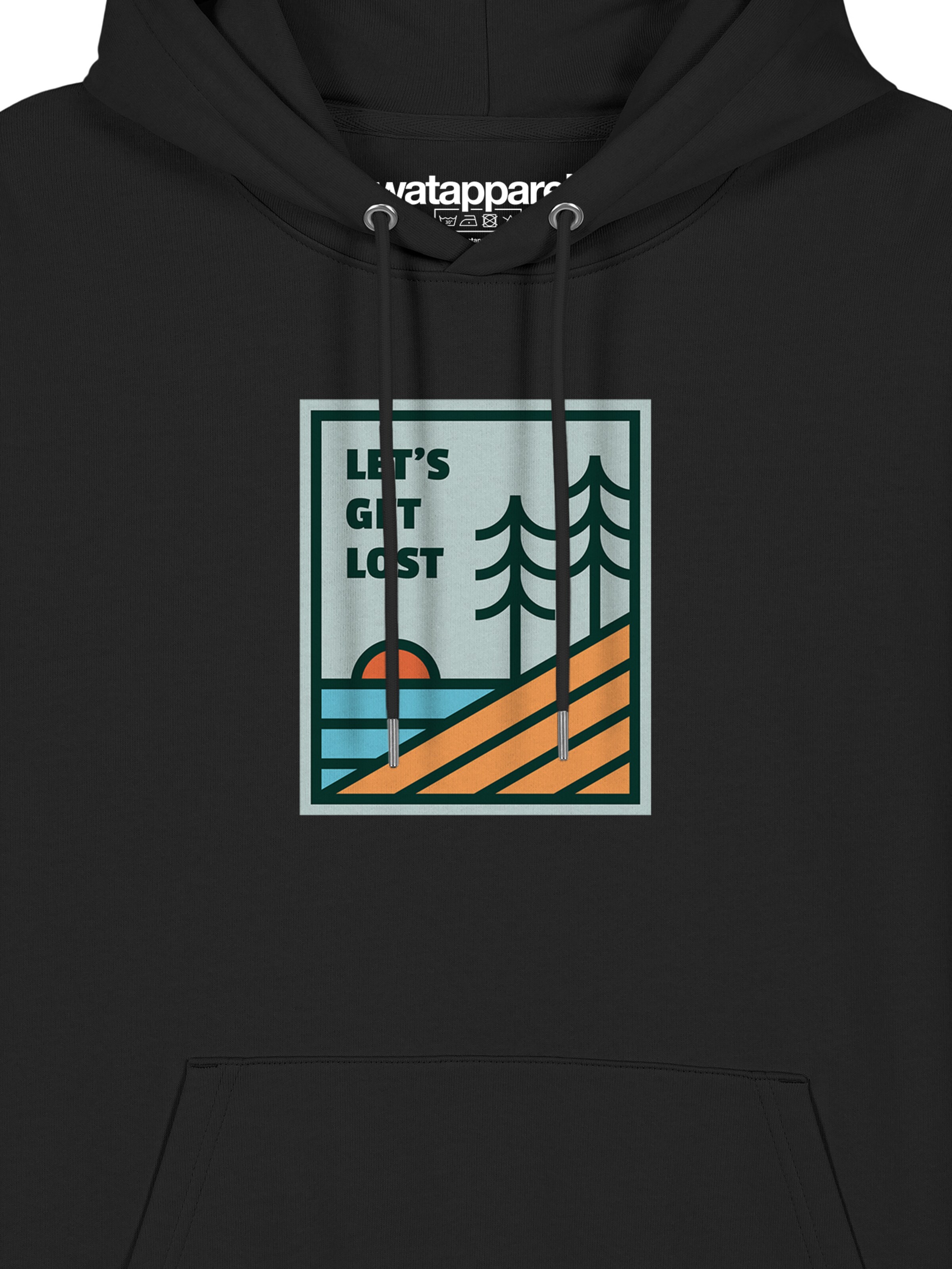 Felpa 'Let's Get Lost' di Watapparel in nero