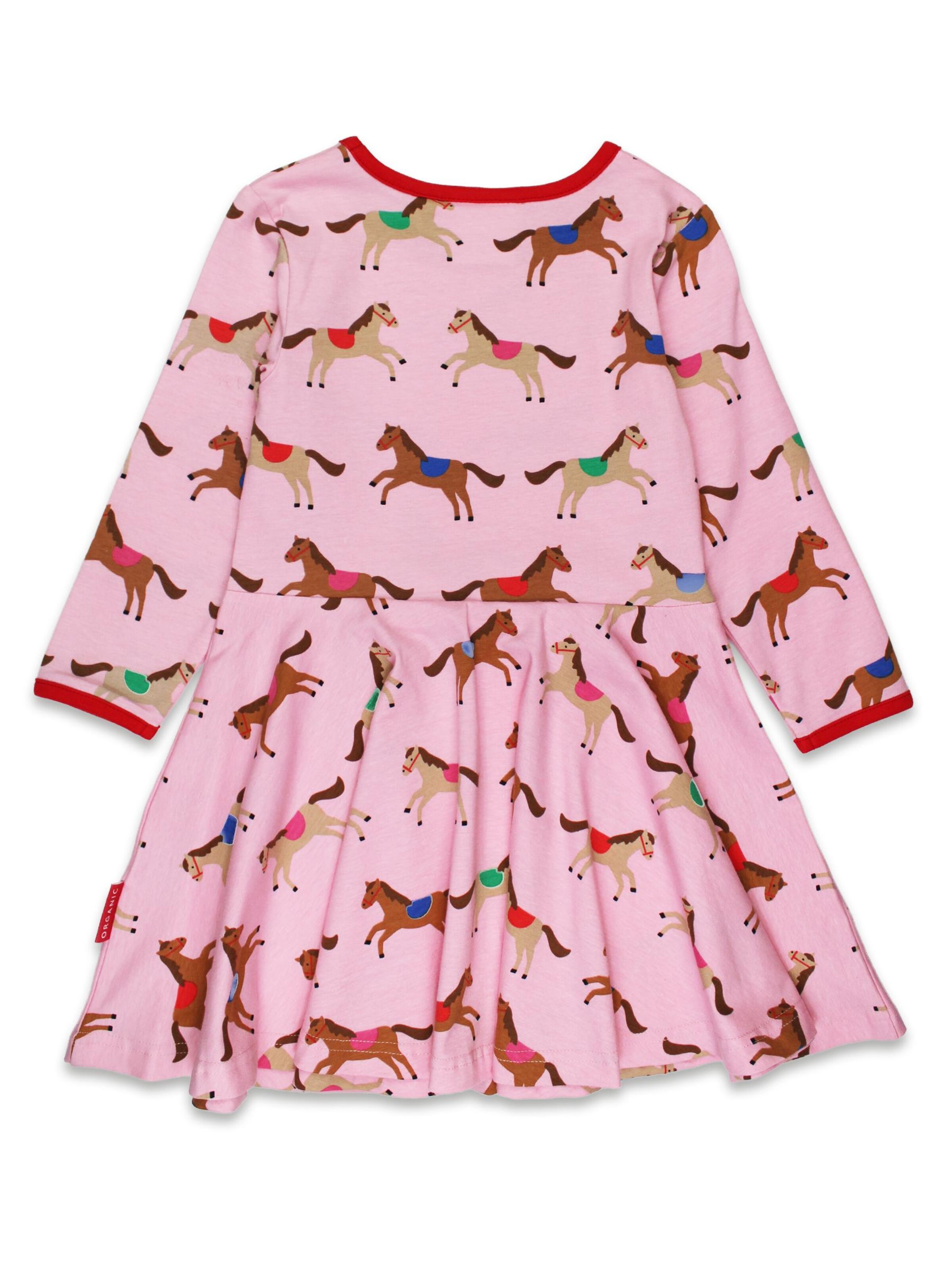 Toby Tiger Dress 'Pferde' in Pink