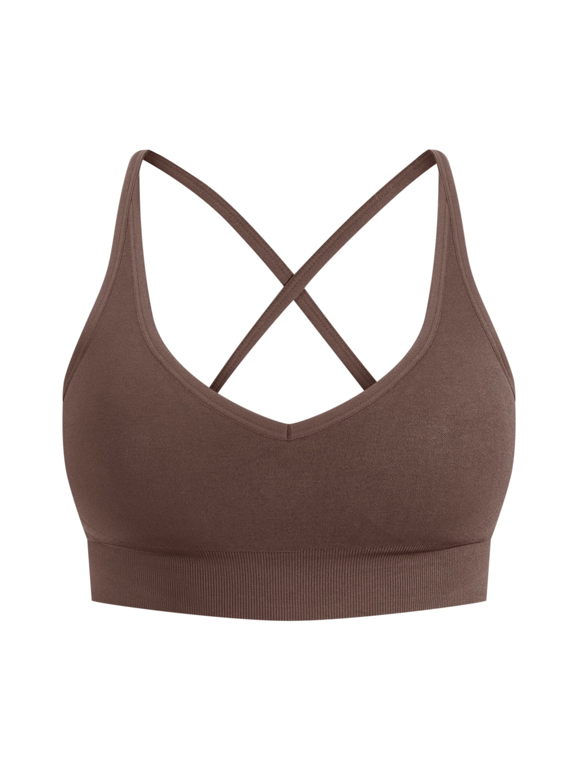 Smilodox Sport bh 'Cetrina' in Bruin: voorkant