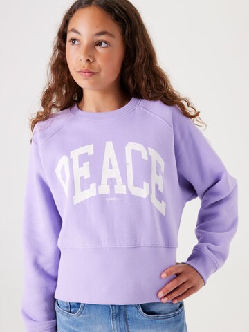 GARCIA Sweatshirt in Lila: voorkant