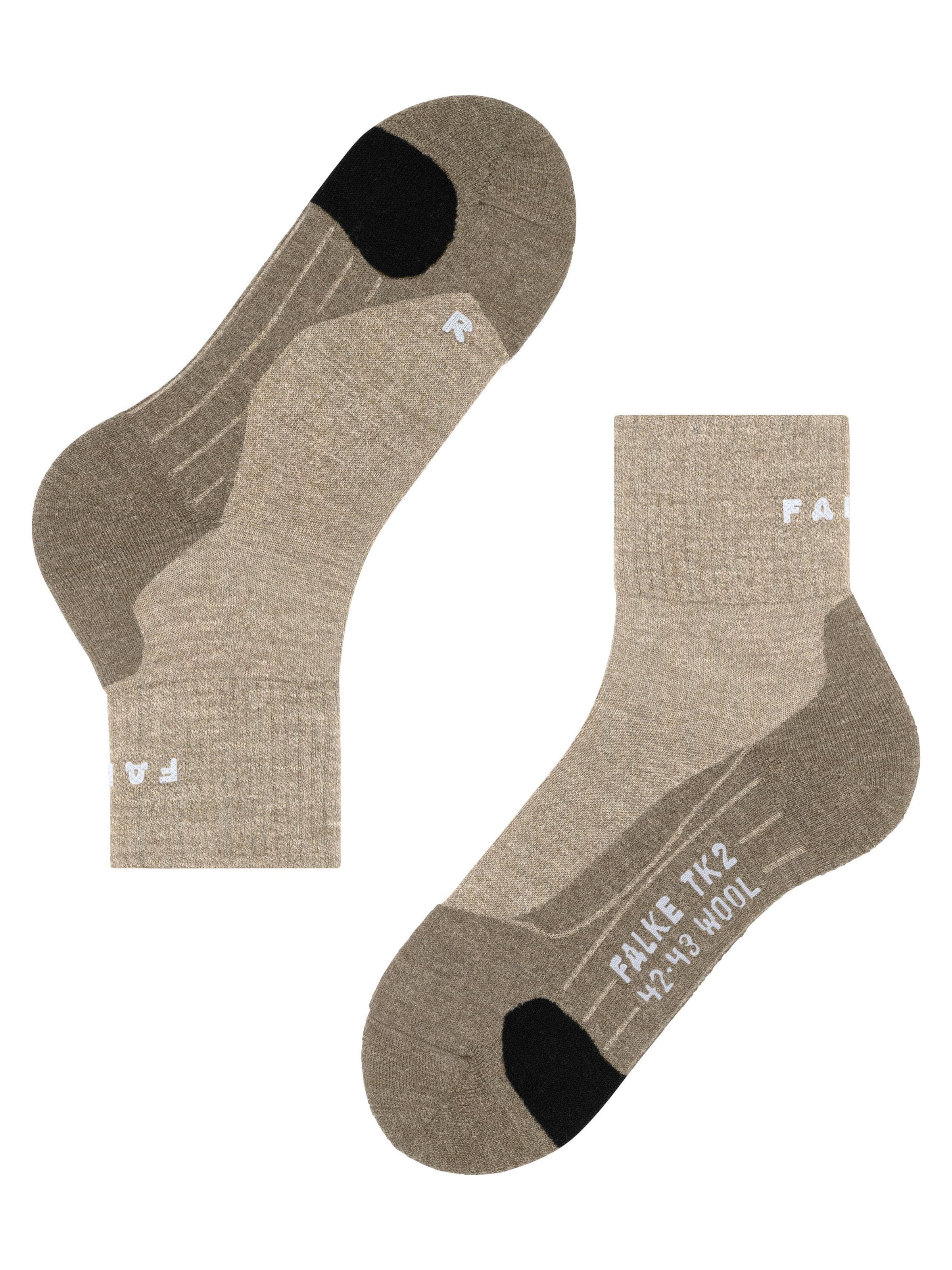 FALKE Athletic Socks 'TK2 Explore Wool Short' in Beige
