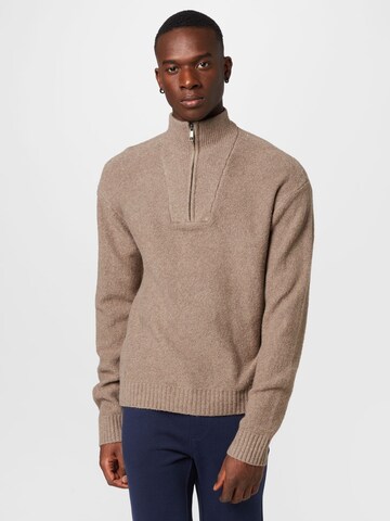 Hailys Men Sweater 'Bennett' in Brown: front