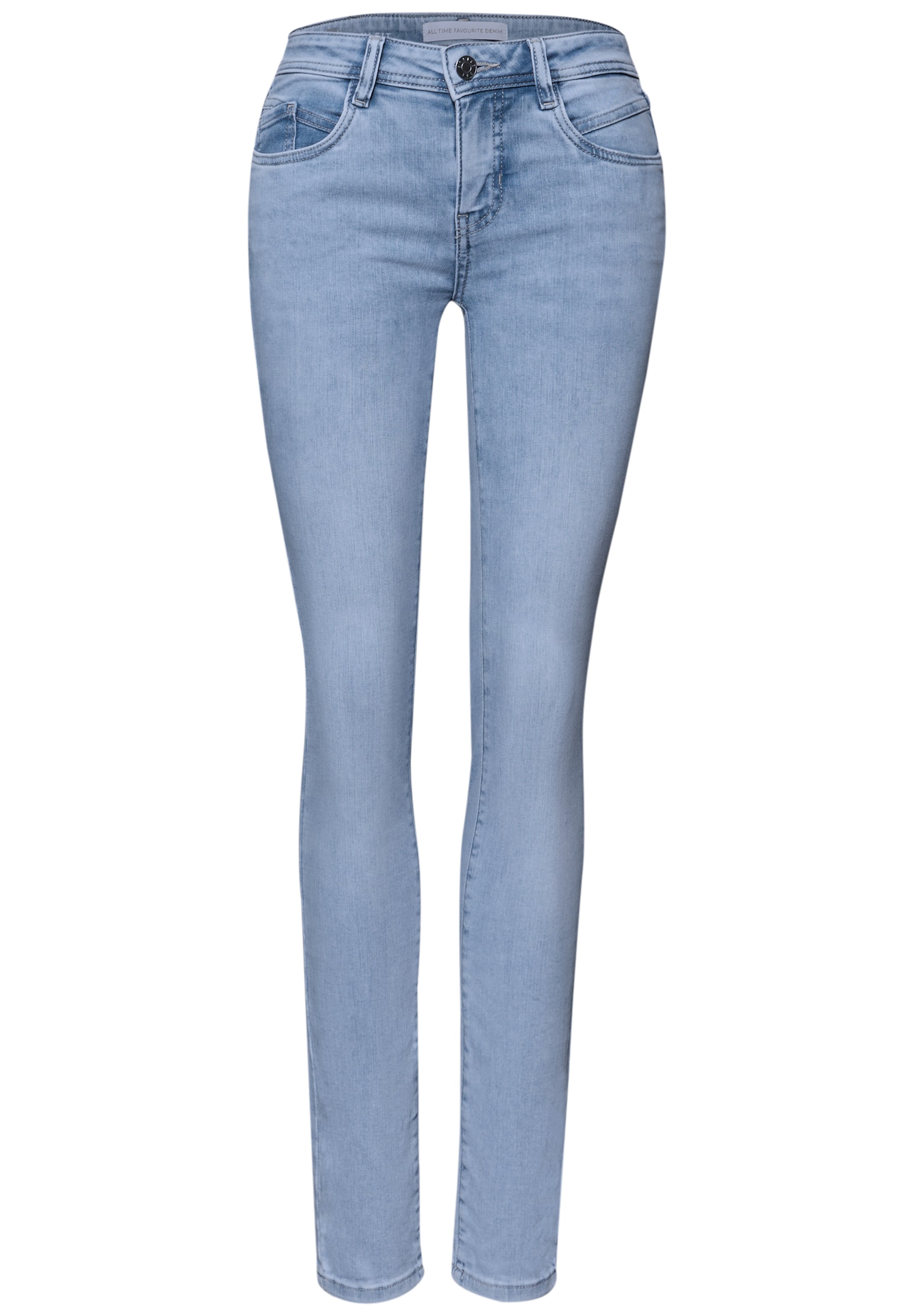 STREET ONE Slimfit Jeans 'York' in Blau: Vorderseite