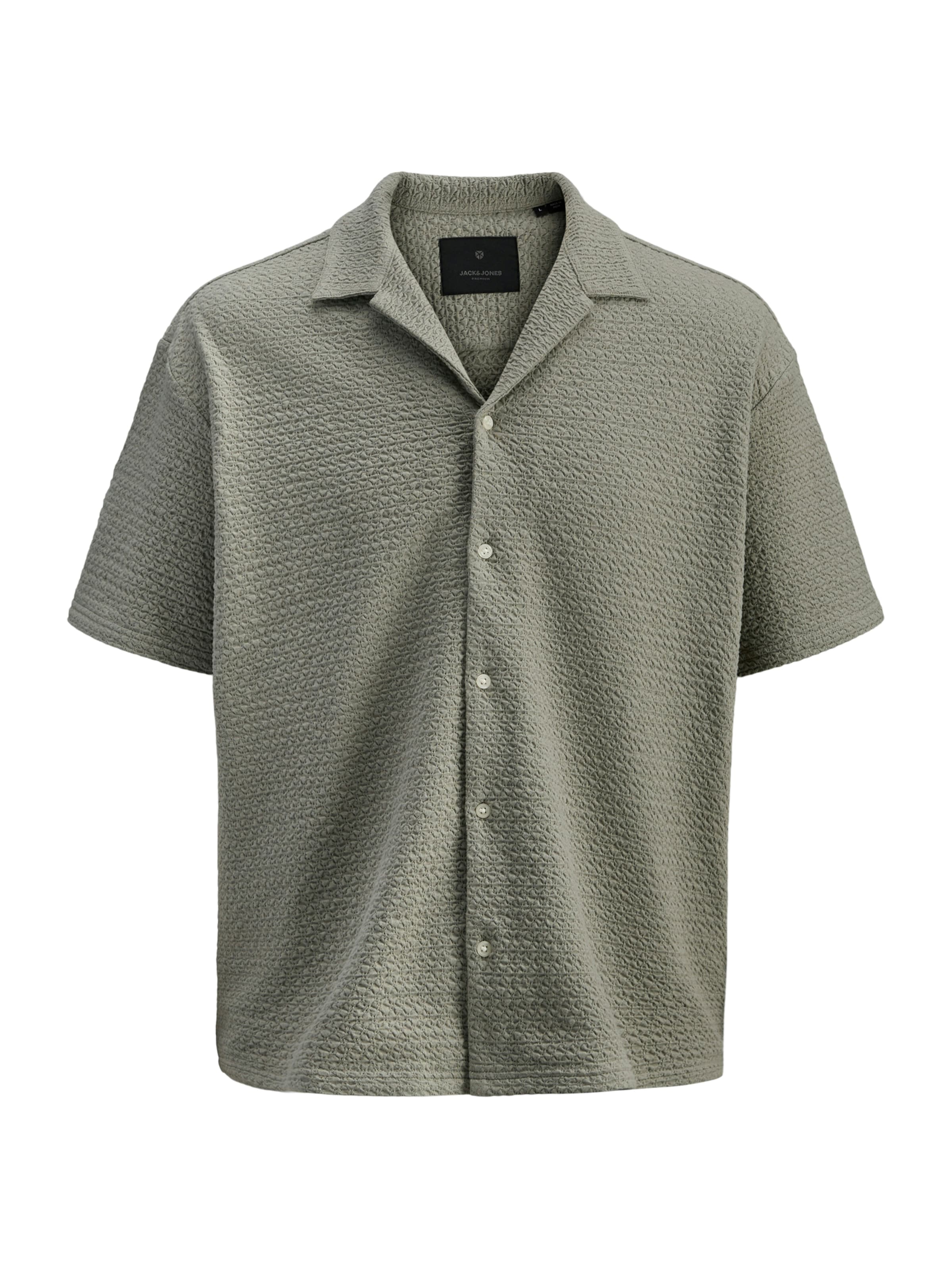 Jack & Jones Plus Comfort Fit Πουκάμισο 'JPRBLALEO' σε πράσινο: μπροστά