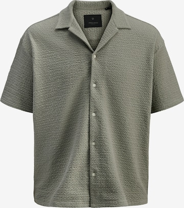 Chemise 'JPRBLALEO' Jack & Jones Plus en vert : devant