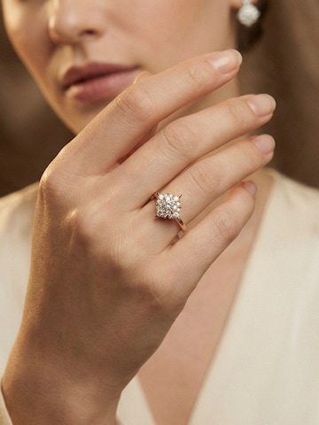 La Moda Me Ring 'Lumina - Rose Gold Plated Cushion Pavé' in Gold