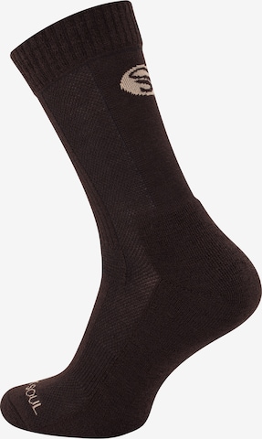 Chaussettes de sport Stark Soul en marron : devant