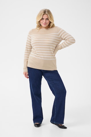 KAFFE CURVE Pullover 'Lizzy' i beige