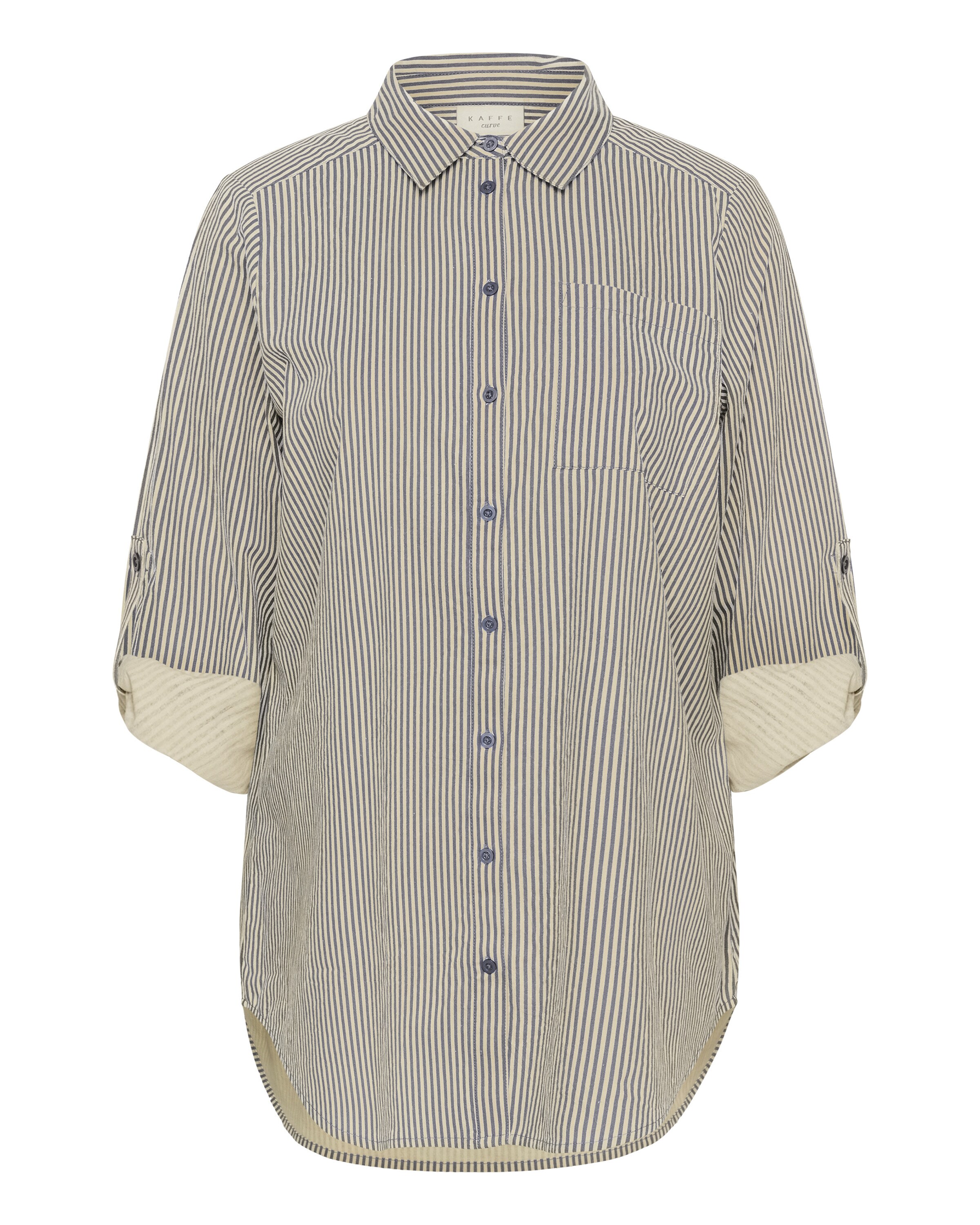 KAFFE CURVE Blouse 'Nana' in Beige: front