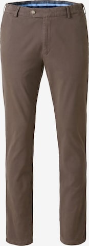 MEYER Regular Chino in Bruin: voorkant