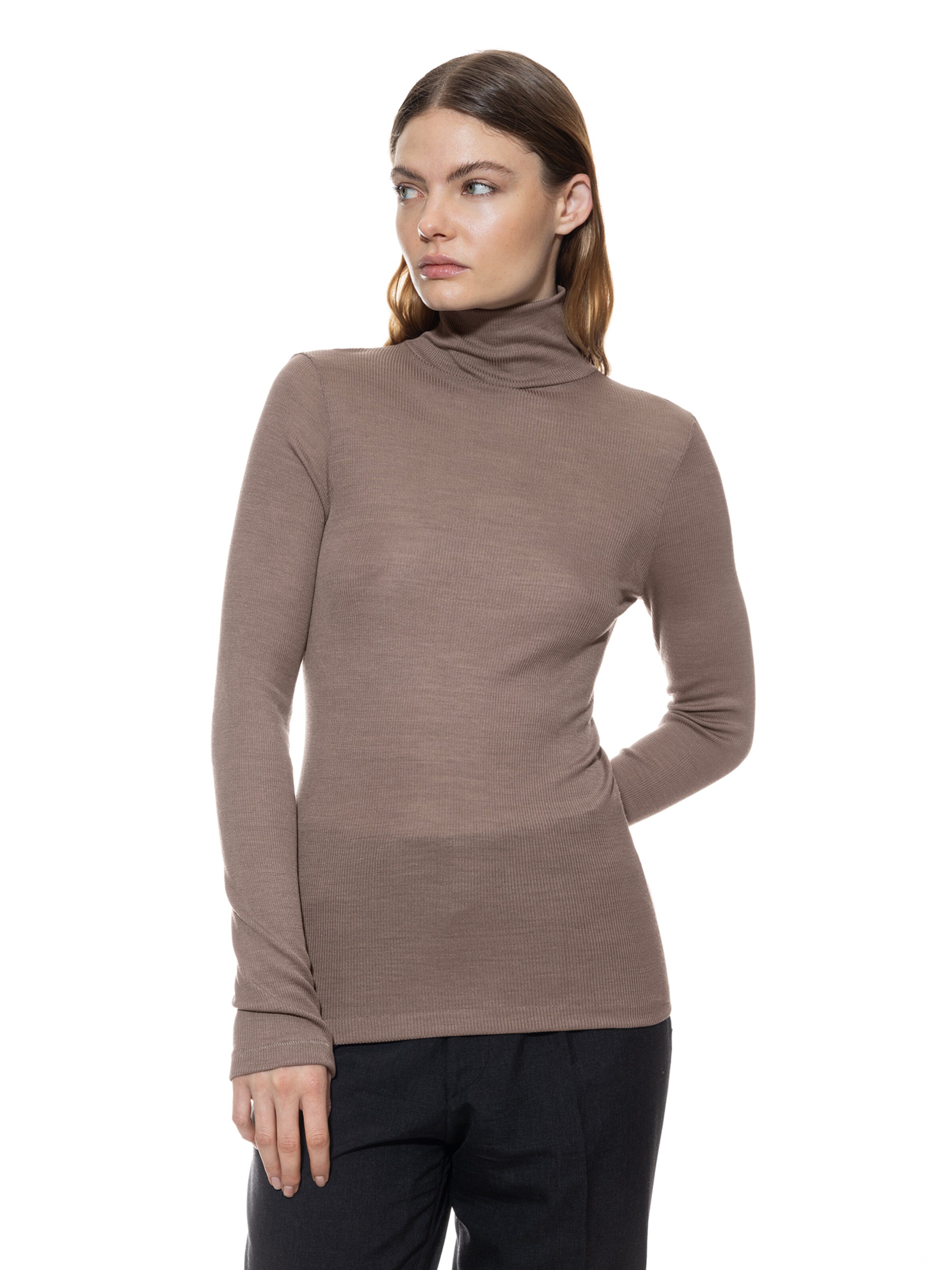 Mey Shirt 'Wool Love' in Braun: Vorderseite