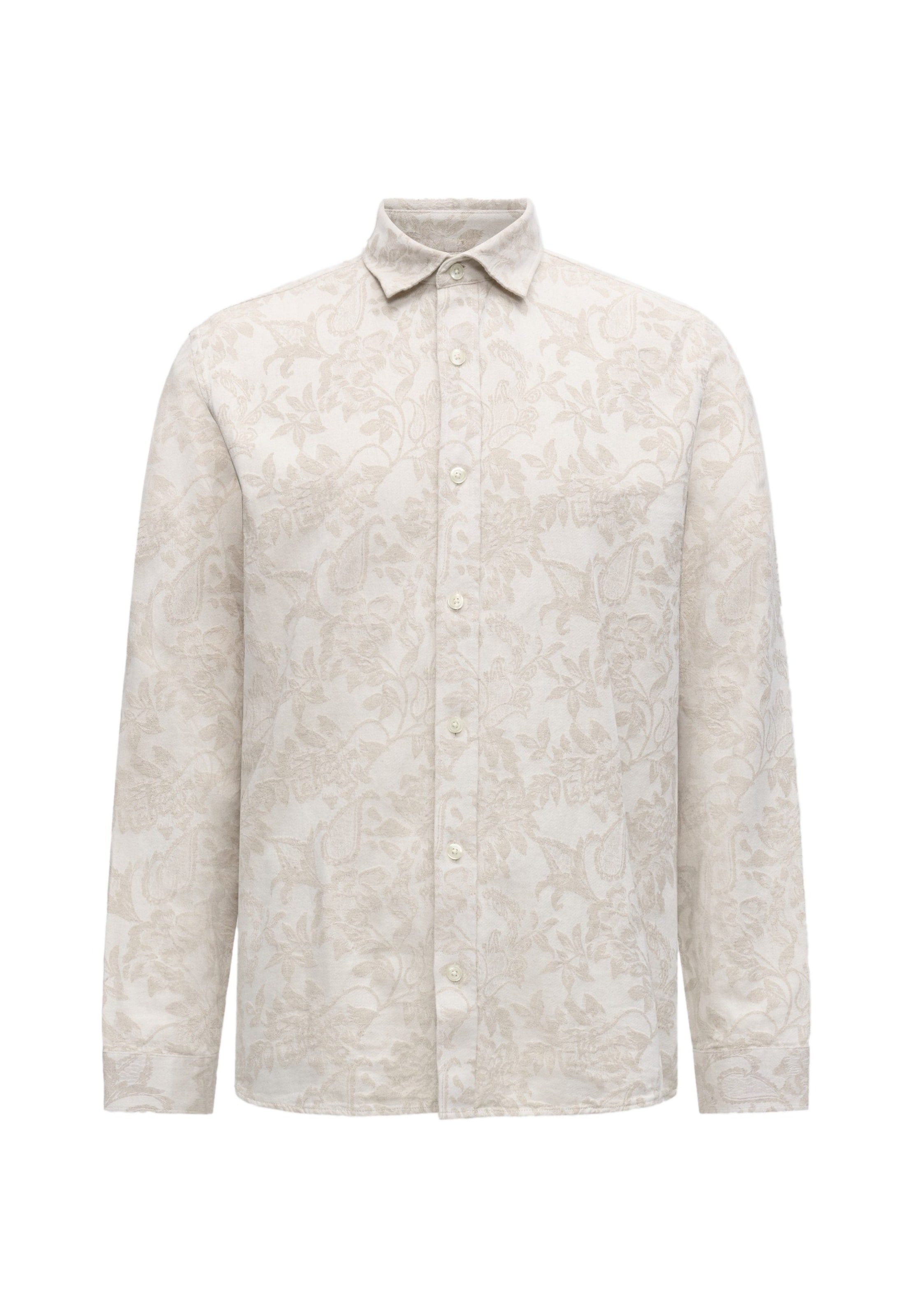 Coupe regular Chemise Lindbergh en beige : devant
