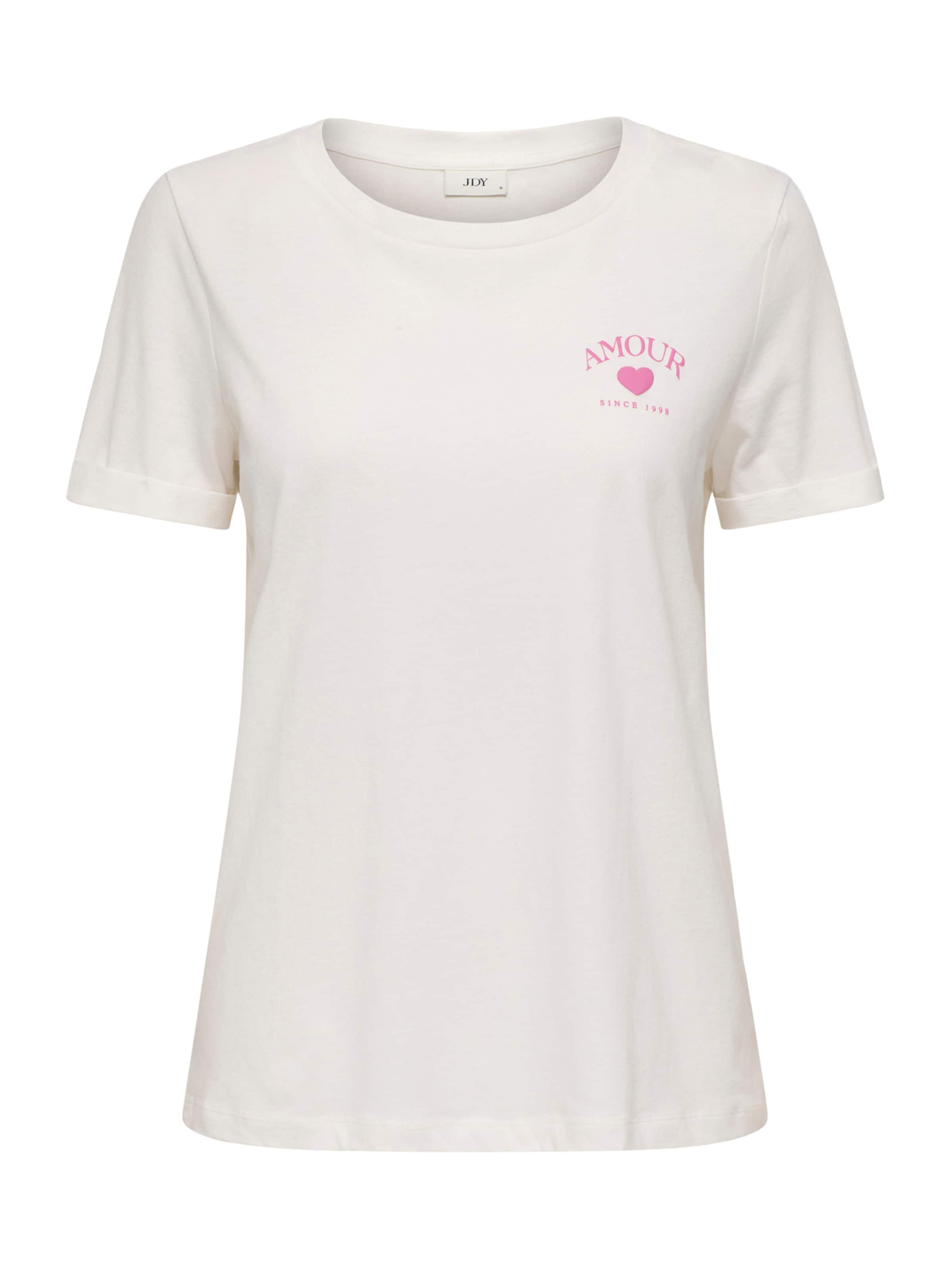 JDY Тениска 'JDYKITTY' в бяло: отпред