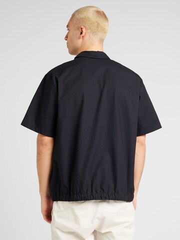 Nike Sportswear Comfort fit Button Up Shirt 'CLUB' in Black