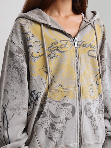 Ed Hardy Tepláková bunda 'Venom' - Sivá