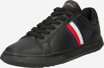 melns TOMMY HILFIGER Zemie brīvā laika apavi: no priekšpuses