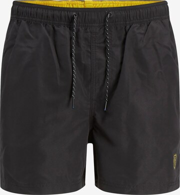 Jack & Jones Plus Board Shorts in Black: front