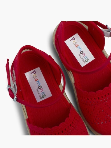 Sandales Pisamonas en rouge