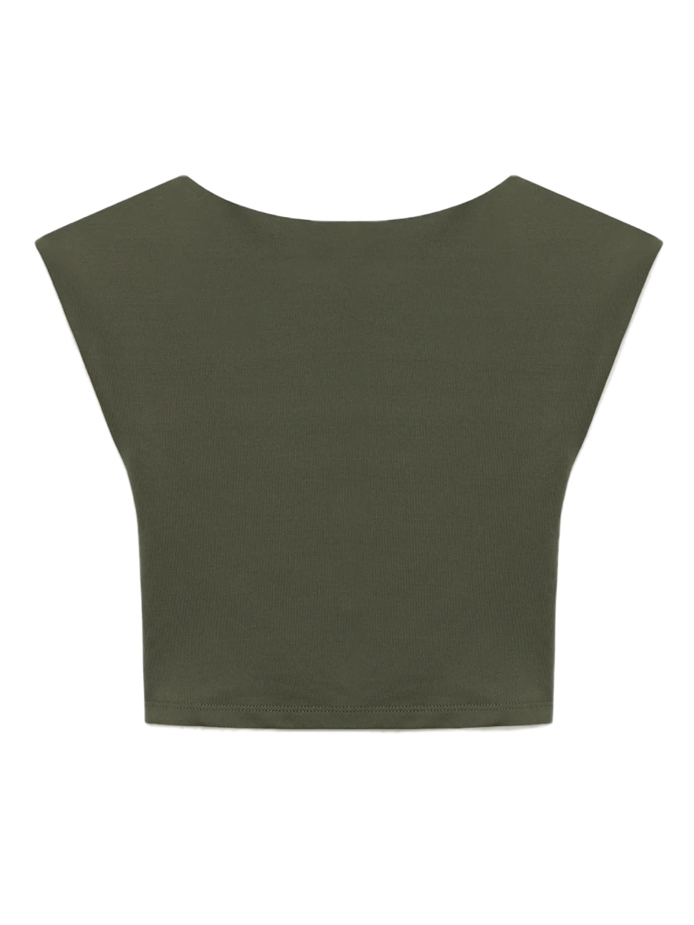 No Matter What Top in Grün: Vorderseite