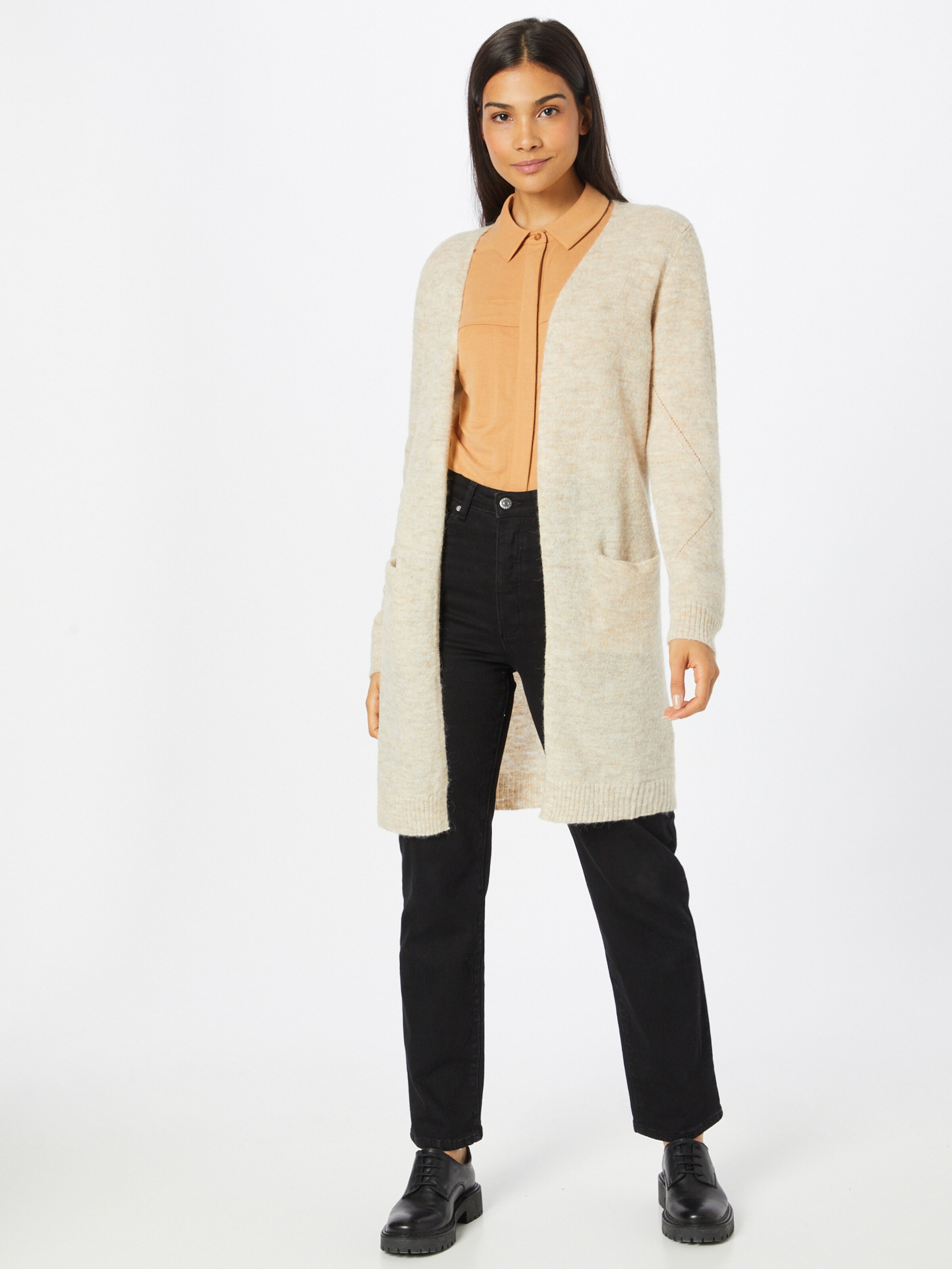 Frauen Pullover & Strick Cream Strickjacke 'Kaitlyn' in Beigemeliert - EB53439 Frauen Pullover & Strick Cream Strickjacke 'Kaitlyn' in Beigemeliert - EB53439