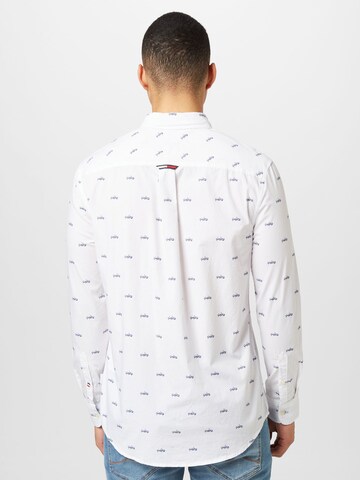 Tommy Jeans Regular fit Button Up Shirt in White