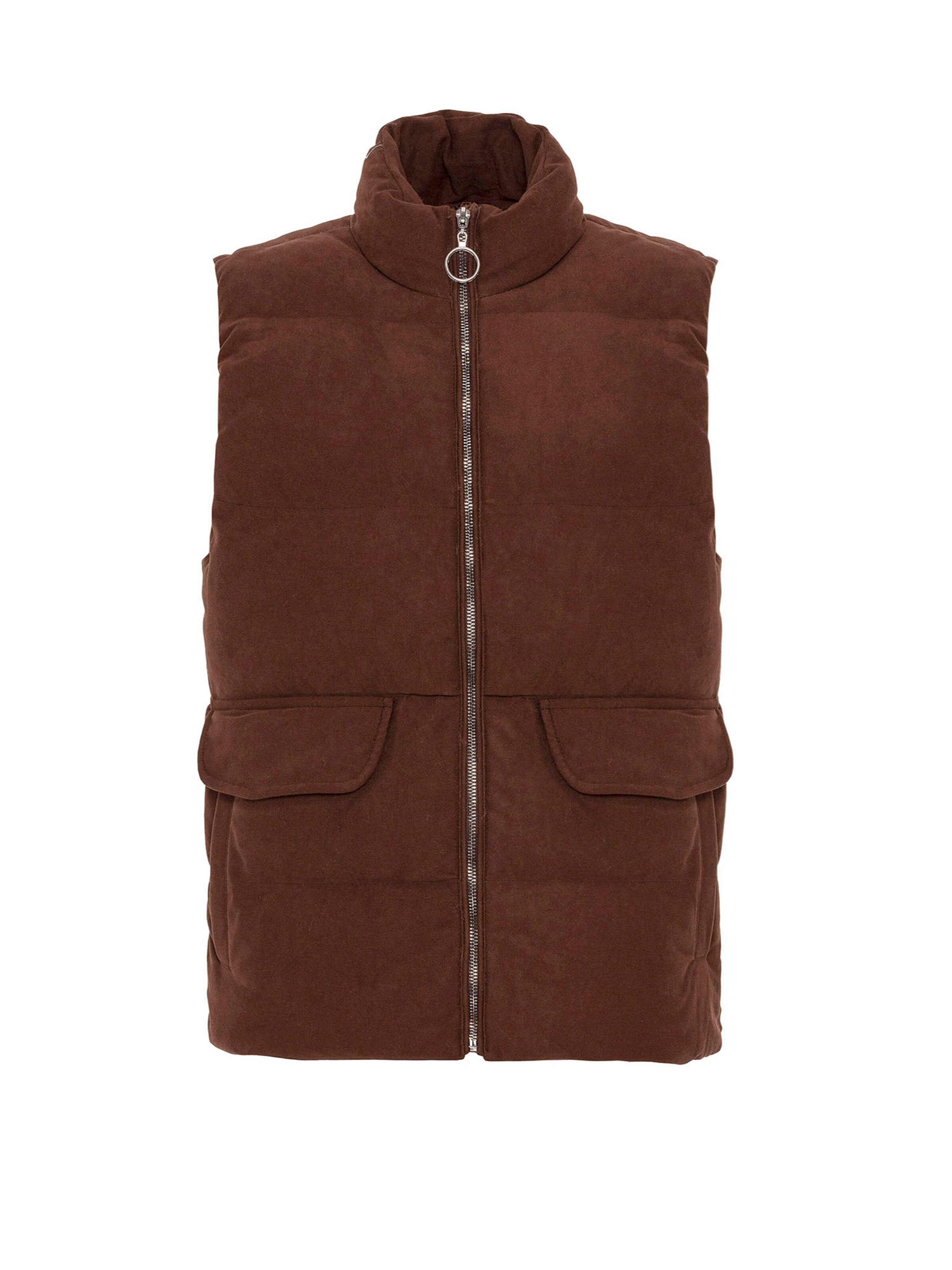 Antioch Vest in Brown: front