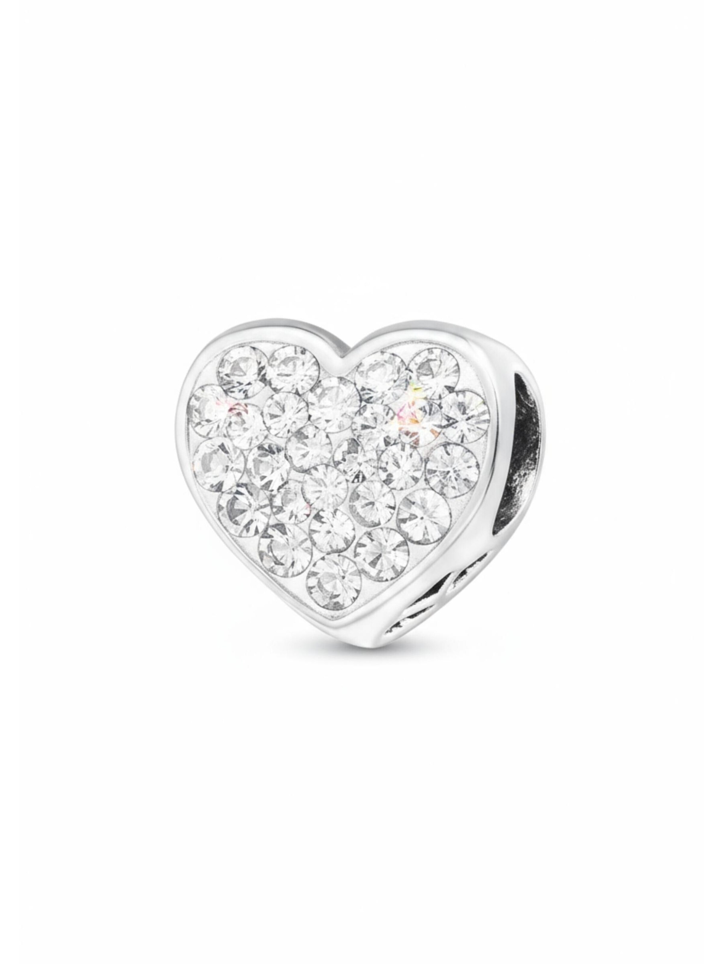 Pendentif 'Silberherz-Perle "Ewige Freunde" mit Kristall' Maxte en blanc