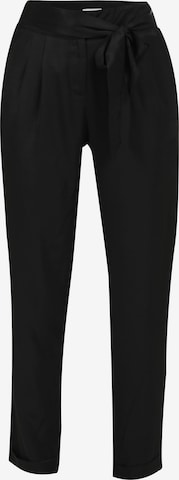 usha WHITE LABEL Regular Pleat-Front Pants in Black: front