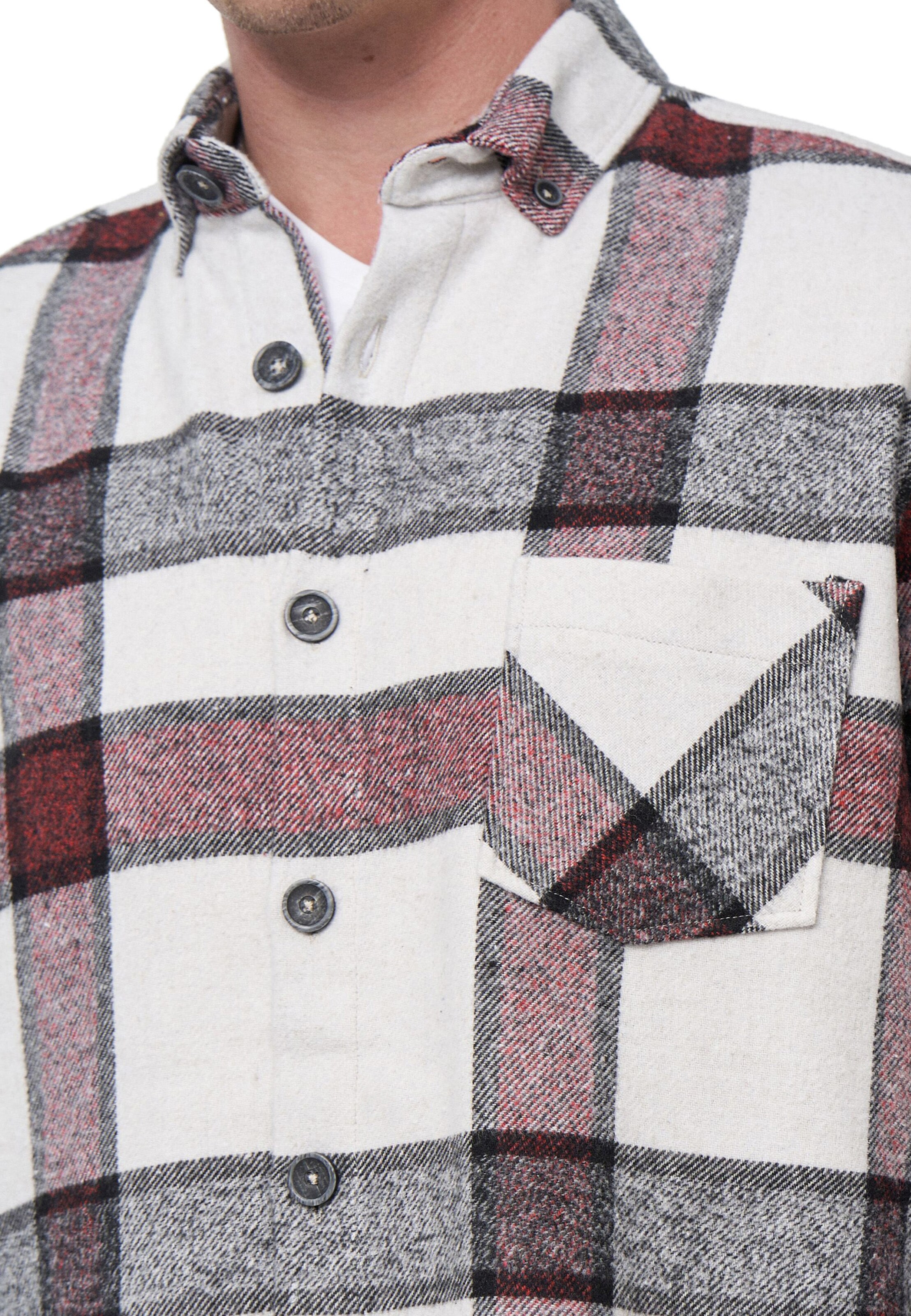 Rusty Neal Slim Fit Langarmhemd in Weiß