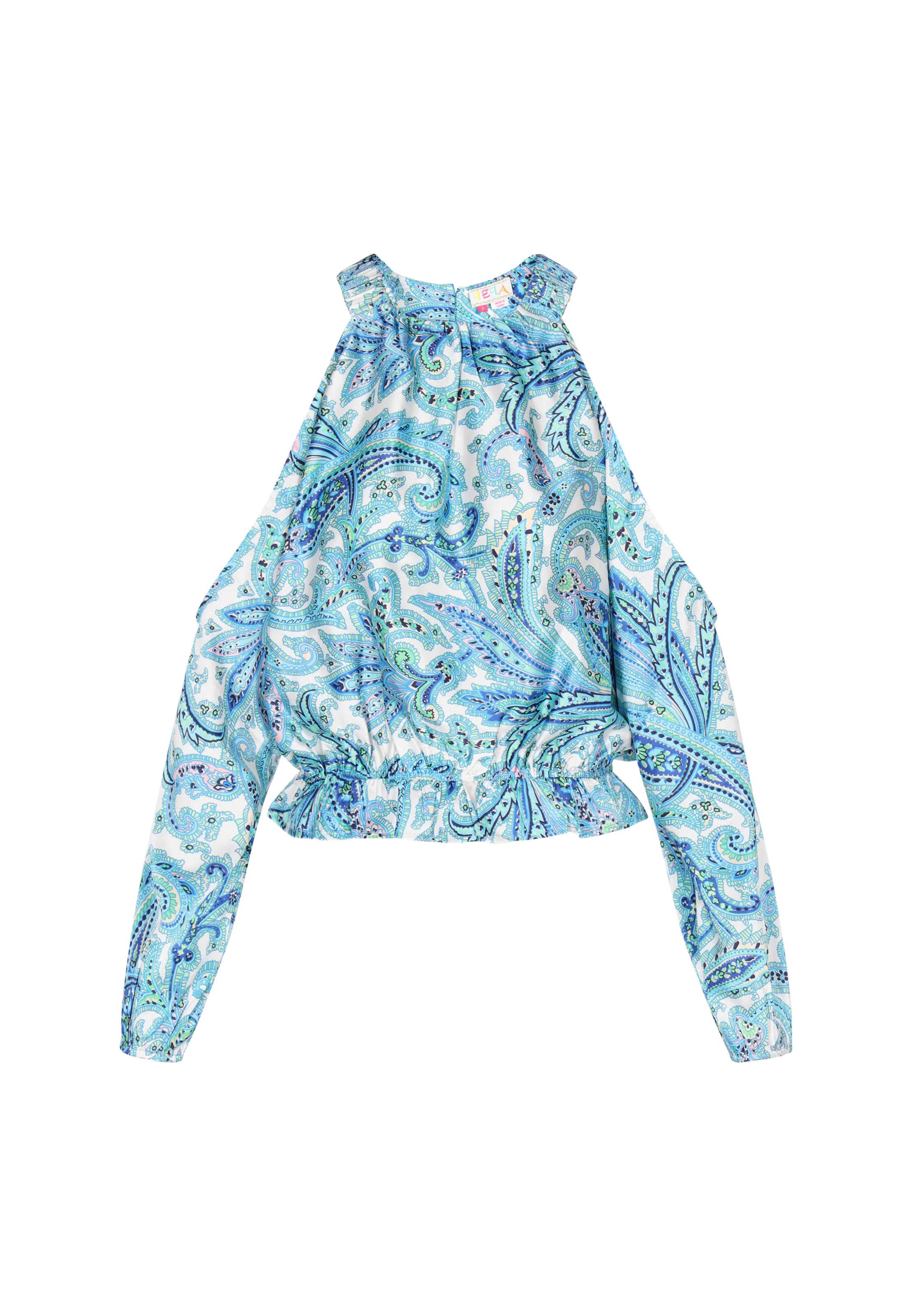 Bluză 'Spring Summer' de la IZIA pe albastru: față