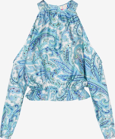 Bluză 'Spring Summer' ebeeza pe albastru / azur / verde mentă / alb, Vizualizare produs