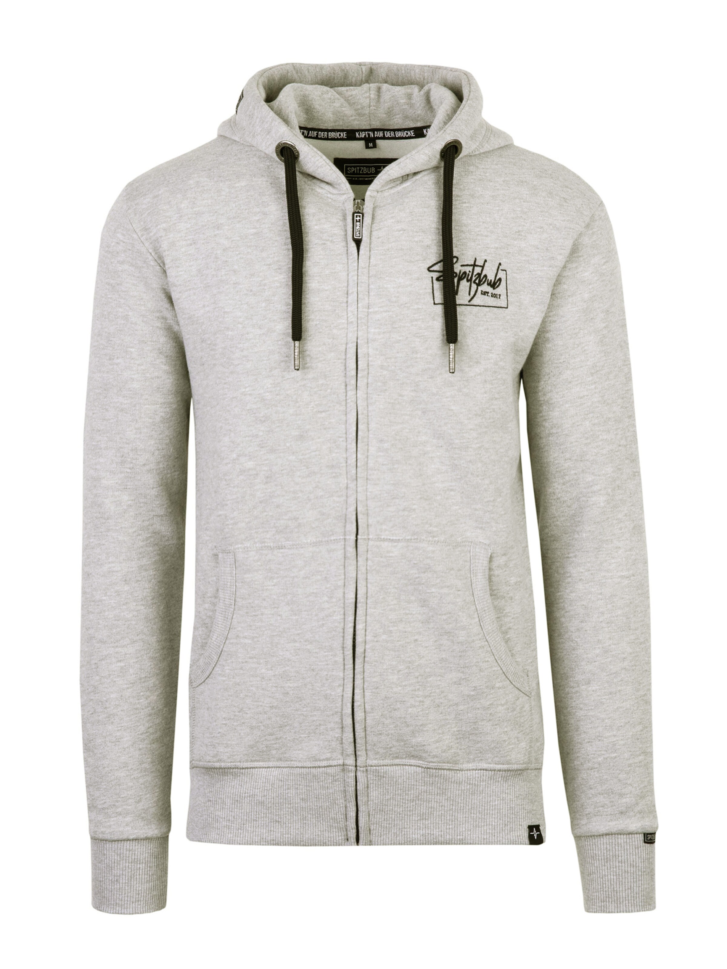 SPITZBUB Sweatjacke ' Valentin ' in Grau: Vorderseite