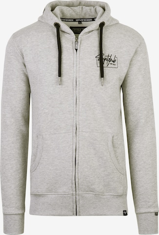 SPITZBUB Zip-Up Hoodie ' Valentin ' in Grey: front